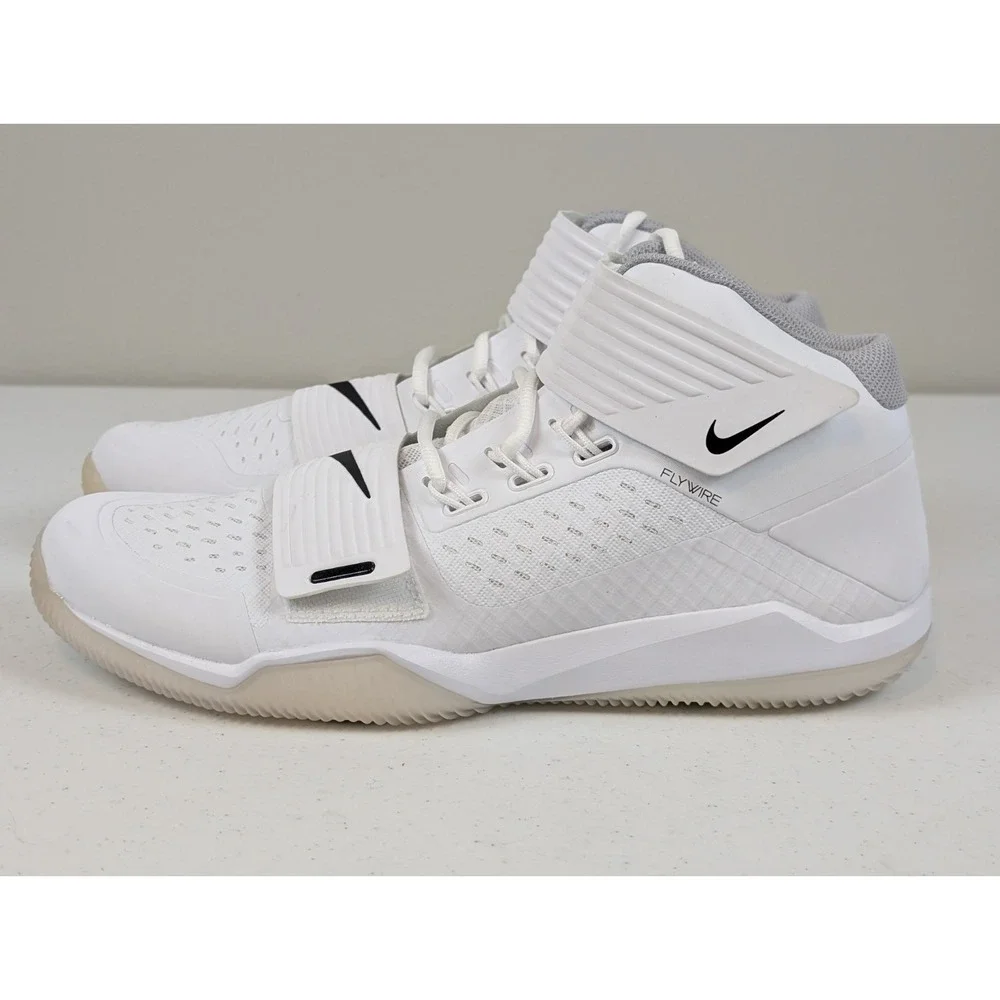 Nike Force Savage Turf Mid Pro Football White/Black AQ8130-100 Men's Size 11.5